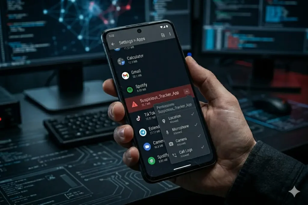 Unfamiliar applications and permissions